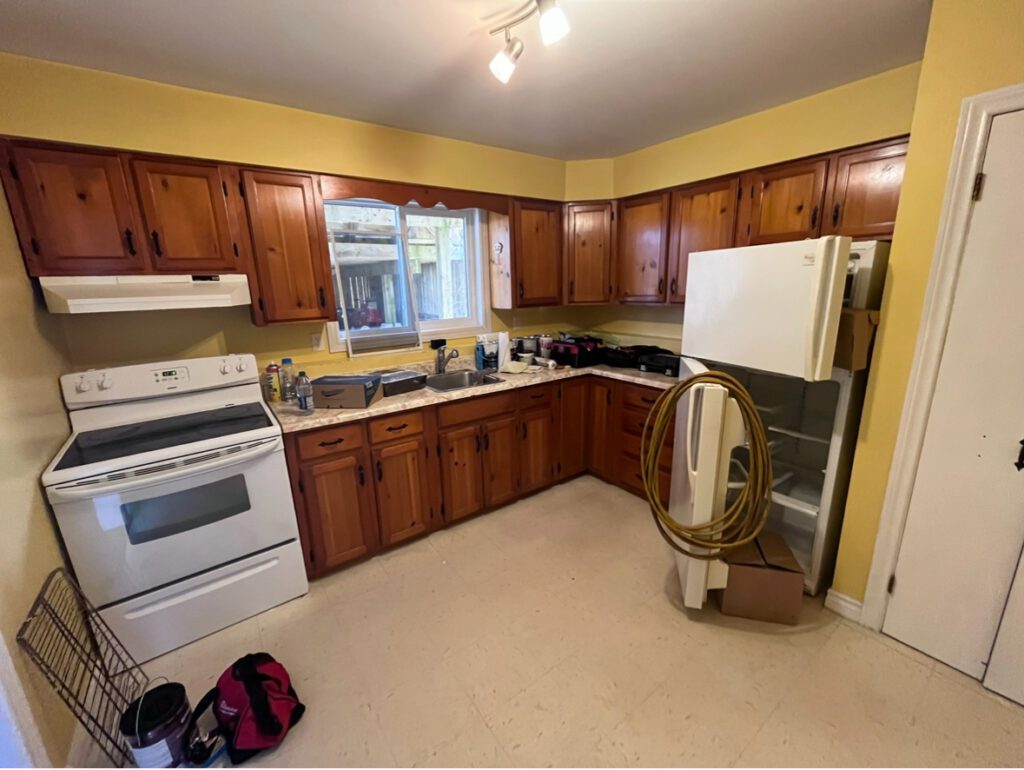 kitchen before paint