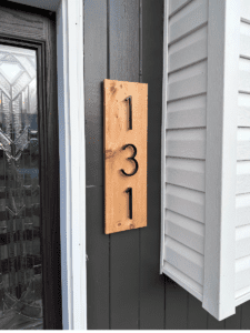 DIY Modern Contemporary House Number Sign